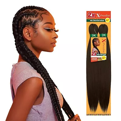 XPRESSION Braids  46   Lagos Pre-stretched  Expression For Braiding ORIGINAL NEW • £5.75