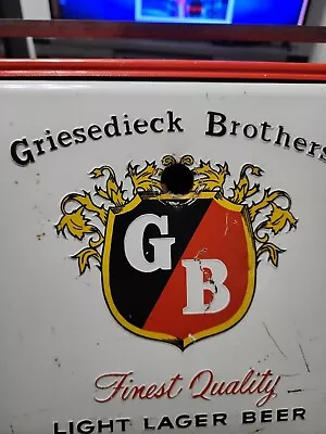 Vintage Griesedieck Brothers Metal Cooler GB Finest Quality Light Lager Beer • $150