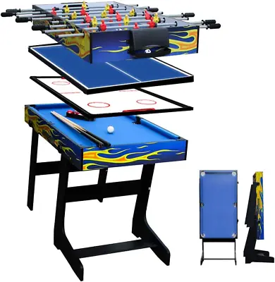 4-In-1 Multi Game Combination Table Set 48  Mini Foosball Ping Pong Pool Tabl • $185.99