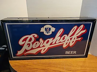 (VTG) Berghoff Beer Fiber Optics Motion Moving Light Up Sign Monroe Wis • $1500