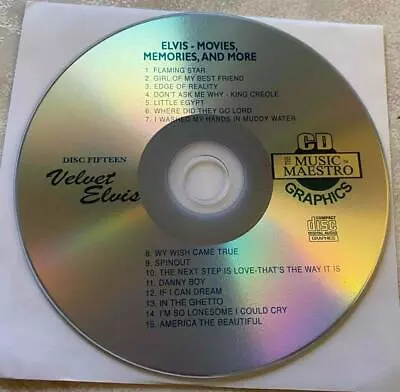 Elvis Presley Karaoke Cdg Moviesmemories Vol 15 Music Collection Cd+g Songs • $11.91