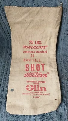 Used Winchester Western American Standard Canvas Bag 8 Chill Lead Shot EMPTY • $7.96