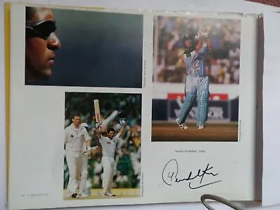 Sachin Tendulkar India Cricket Autographed Book Picture. • £149