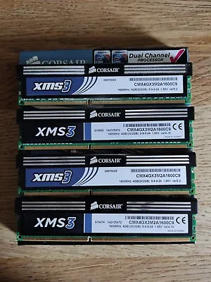 Corsair XMS3 Gaming Ram 8 GB PC3-12800 DDR3 SDRAM 1600 MHz **Free Postage** • £15