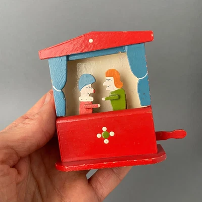 £63.79 • Buy Miniature Punch And Judy Puppet Theater ~ 1960s Vintage German GDR Victorian Toy