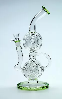 12  Neon Green Vortex Cyclone Recycler  Smoking Water Pipe Hookah Bubbler Bong • $79.99