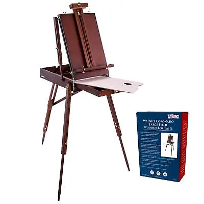 $119.99 • Buy U.S. Art Supply Coronado Walnut Large Wooden Easel French Style Field Box Drawer