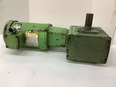 Baldor VM3538 AC Motor 1/2HP W/ Gear Reducer 1-1/4  Shaft OD  • $150