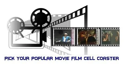 £5.99 • Buy Film Cell Coaster Unique Gift Popular Films Marvel Comics Star Wars Classic Film