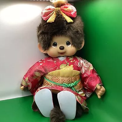 MONCHHICHI Girl Seikiguchi 7.75  Japanese Monkey Doll  KImono Yukata (T2) NS#519 • $16.70