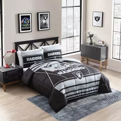 Las Vegas Raiders NFL Full/Queen Bedding Comforter Set-F2009033945 • $139.95