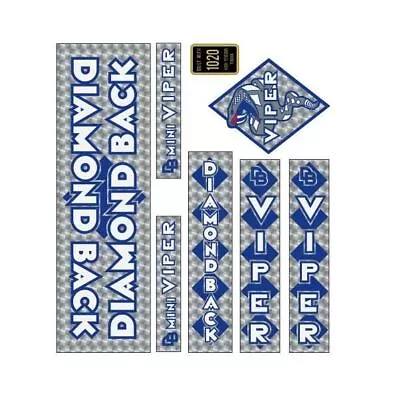 Diamond Back - 1983 MINI Viper - Blue PRISM Decal Set - Old School Bmx • $66