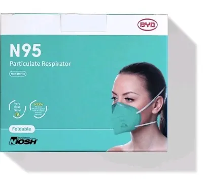 BYD Care N95 Particulate Respirator Face Mask Individually Wrapped 20 Count • $8.75