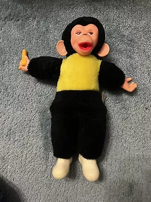 Vintage 1960s  15   Well Made Toy Mfg Corp Mr. Zip Plush Monkey Rubber Face • $20