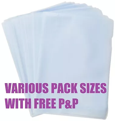 Various Packs A4 Clear Cut Flush Folders  Plastic Wallets Document Files Sleeves • £3.85