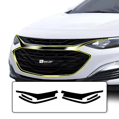 Fits Chevy Malibu 19-23 Front Grille Chrome Delete Cover Vinyl Decal Blackout • $49.99