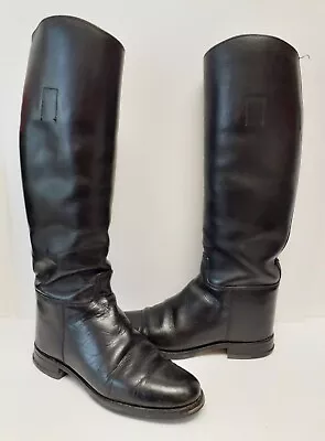 Marlborough GP OLYMPIC Riding Boots England Equestrian 1591LDT Black UK 6C US7.5 • $138