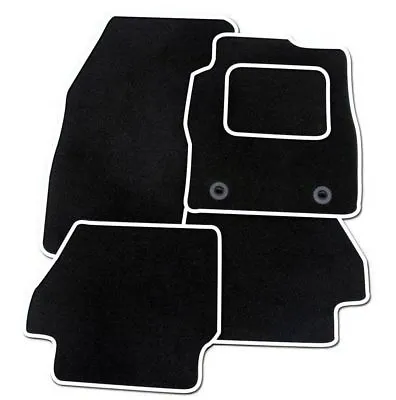 VAUXHALL CORSA C 01-07 -Tailored Fitted Carpet Car Floor BLACK MATS WHITE EDGING • $18.51