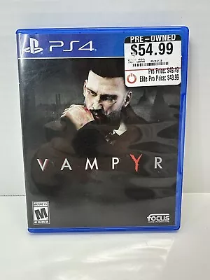 Sony Playstation 4 PS4 Vampyr Video Game (Sony PlayStation 4 2018) Rated M • $13.99