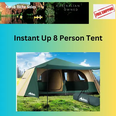 Weisshorn Instant Up Camping Tent 8 Person Fast Up Tents Family Hiking Dome Camp • $347.89