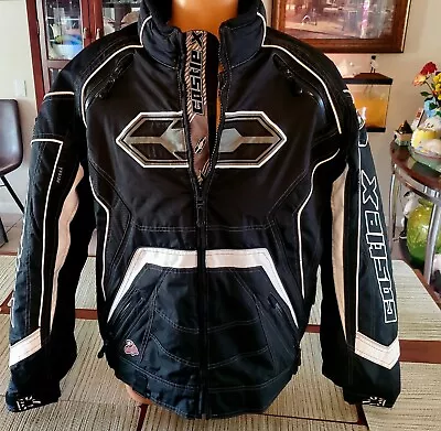  Castle Black Motorcycle - Snowmobile Racing  Preformance Men's Jacket Size L  • $59
