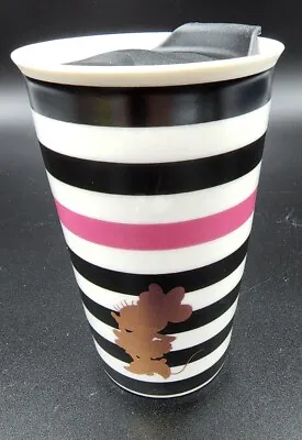 £6.51 • Buy Disney Mug Cup Minnie Mouse Ceramic Thermal Travel Mug W/lid 10 Oz Striped Zebra