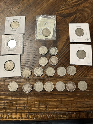 $20 • Buy 22 Piece Liberty Head V Nickel Lot 1883 1899
