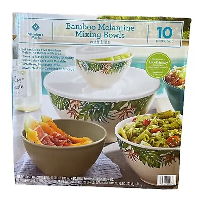 Member's Mark 10-Piece Melamine Mixing Bowls With Lids Palm Island • $26