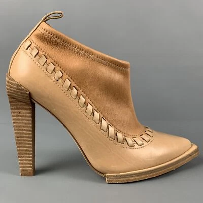 $172.44 • Buy ALEXANDER WANG Size 8 Tan Leather Two Tone Pointed Toe Auguste Boots