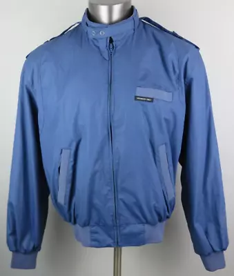 Vintage Members Only Jacket Dark Blue Full Zip Size 42 Bomber Moto Cafe Racer • $34.99