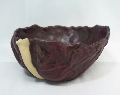 VTG 1981 PATRICIA GARRETT Dark Red Cabbage Bowl 5 Available California Pottery • $45