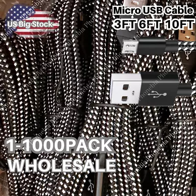 Micro USB To USB A Cable Android Charger Braided Cord For Samsung Google LG LOT • $68.10