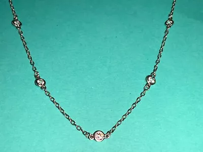 🌸 Ladies 925 Sterling Silver CZ  16” Necklace ( N12) 🌸 • $21.95