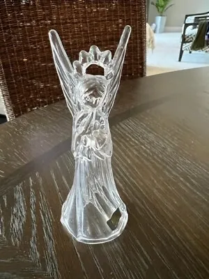 Mikasa Glass Angel Playing Horn Lead Crystal Germany Herald Collection 4.5  Tall • $6.95