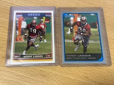 2006 Bowman & Topps Two Rookie Cards Of Manny Lawson San Francisco 49ers RC • $2.85