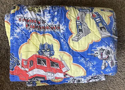 ~Vintage 1984 Hasbro Transformers Comforter Quilt Blanket Bedding Full Double • $65