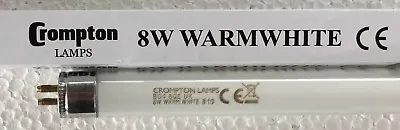 2 X Crompton 8 Watt 12  8w T5 Fluorescent Tube - Caravan Warm White  • £7.20