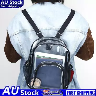 Transparent PVC Laptop Backpack Fashion School Bags Large Capacity For Women Men • $13.72