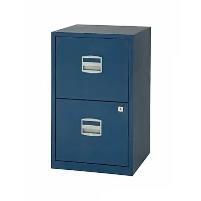 £114.99 • Buy Bisley Metal Filing Cabinet With 2 Drawers A4 - Oxford Blue
