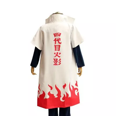 HOT Anime NARUTO Fourth Hokage Namikaze Minato Cosplay Costumes Uniform / Cloak • £16.99