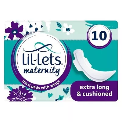 Lil-Lets 10 Extra Long Maternity Maxi Pads Plus Wings • £4.39