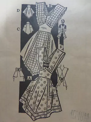 Vtg 1950's Anne Adams Mail Order 4694 HALF & FULL APRON Sewing Pattern Women • $18.99