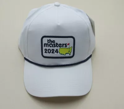 2024 Masters White Rope Patch Logo Tech Hat Augusta Masters Golf NWT 188847 • $64