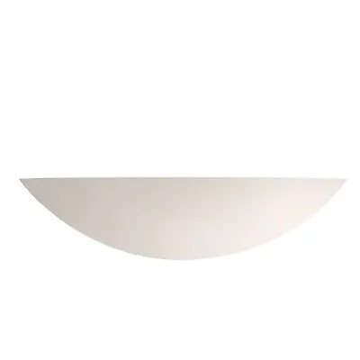 White Ceramic Uplighter Paintable Home Indoor Hallway Corridor Wall Mount Light • £38.95