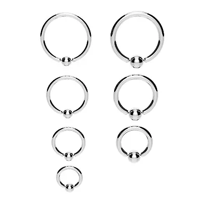 BCR Ball Closure Captive Ring Lip Nose Ear Tragus Septum Ring 316 Steel • £2.19