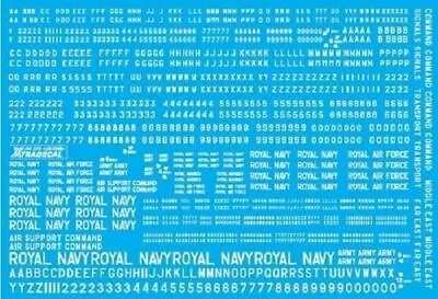 Xtradecal X72158 RAF 4  6  8  And 12  White Letters Numerals & Titles 1/72 • £7.95