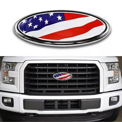 9inch Ford F150 F250 Accessories FRONT GRILL Tailgate US Flag Oval Emblem Badge • $11.69