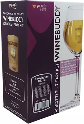 Wine Buddy Sauvignon Blanc 30 Bottle 7 Day Home Brew White Wine Making Kit • £42.86