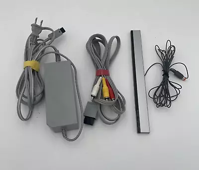 OEM Nintendo Wii Power Supply Ac Adapter + Wired Sensor Bar+ AV Cables FAST SHIP • $18.99