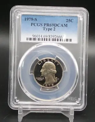 1979-S Washington 25c Quarter PCGS PR69DCAM Type 2 - B5722 • $12